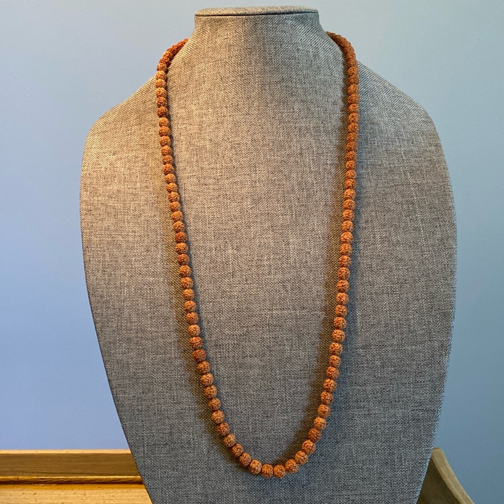 Vintage Prayer Bead Necklace : Rudraksha Seed Beads